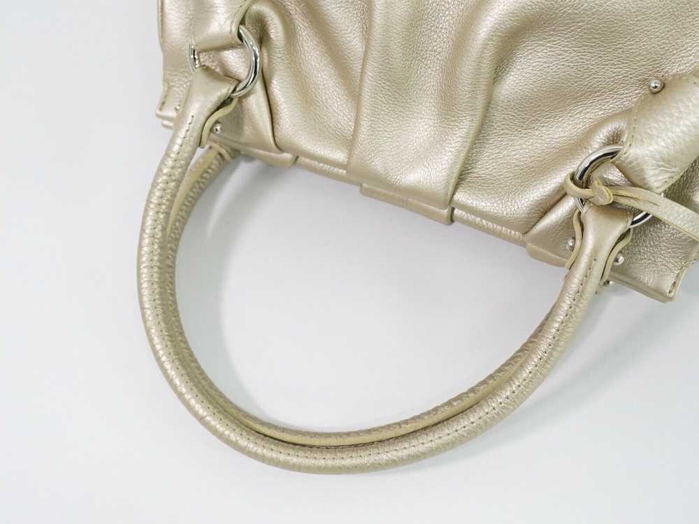 Salvatore Ferragamo Gancio Beige Leather Handbag … - image 4