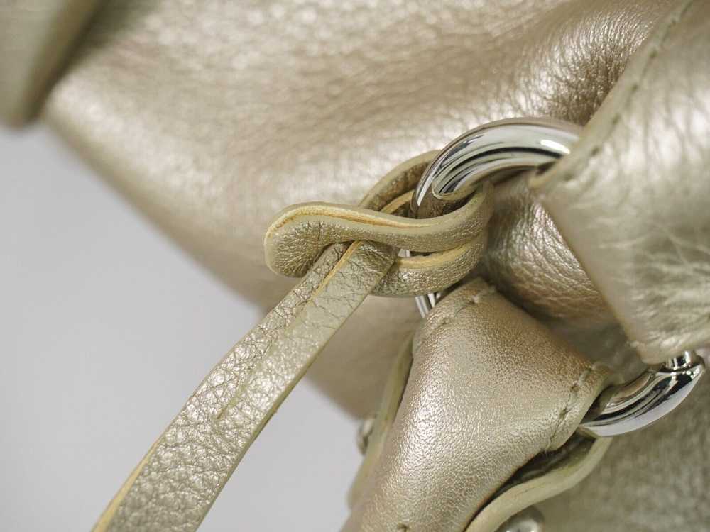 Salvatore Ferragamo Gancio Beige Leather Handbag … - image 9