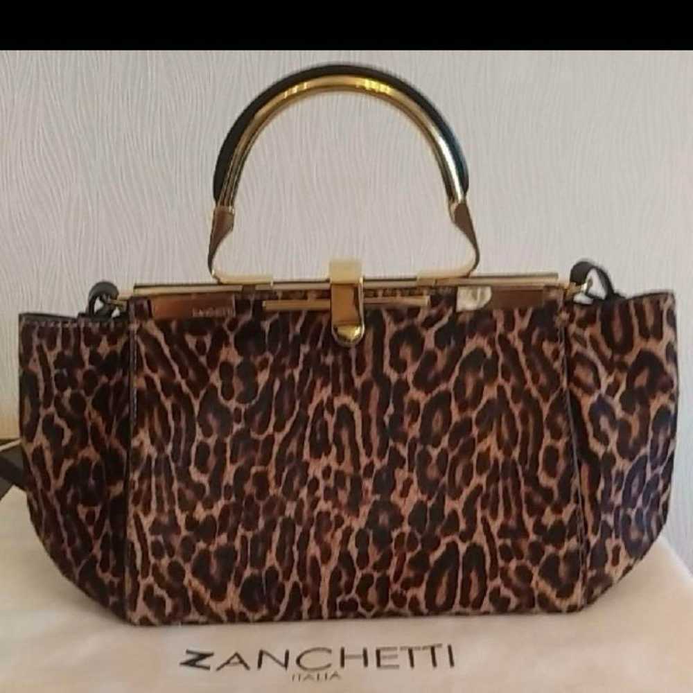 ZANCHETTI Leopard Haircalf 3WAY BAG - image 2