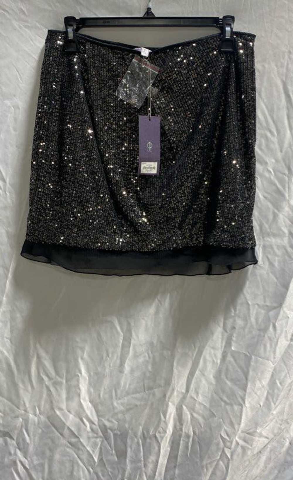 NWT Jennifer Lopez Womens Black Sequin Gun Metal … - image 1