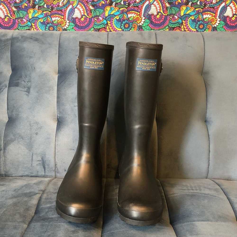 Pendleton Tall Classic Black Rubber Rainboot Wate… - image 3