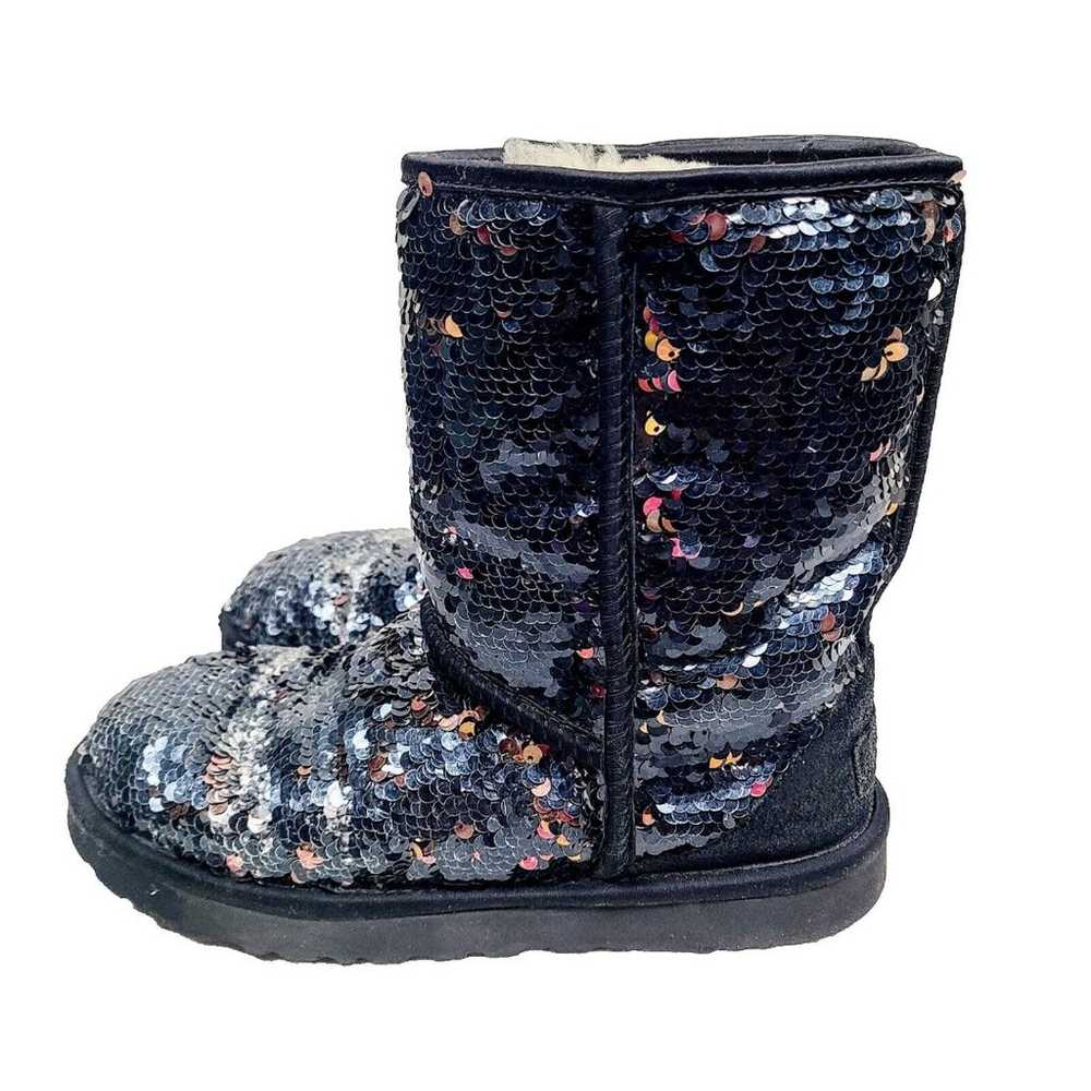 Ugg Classic Short Sequin Boots 7 Black Copper Spa… - image 4