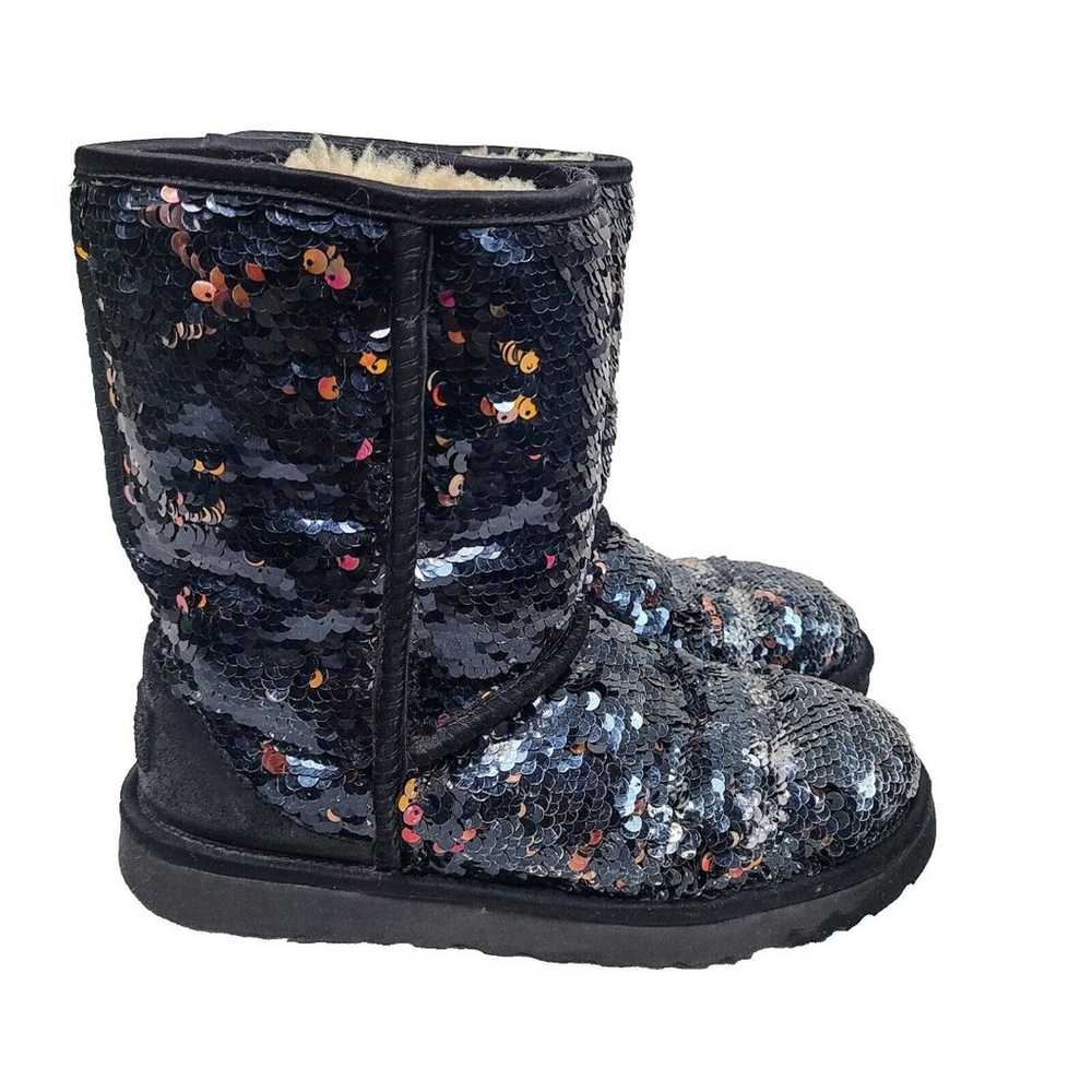 Ugg Classic Short Sequin Boots 7 Black Copper Spa… - image 5