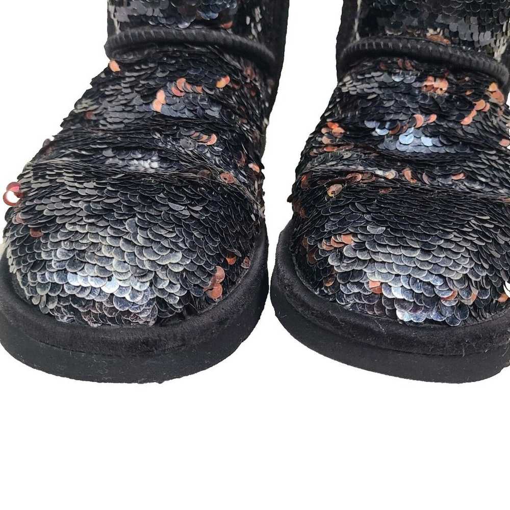 Ugg Classic Short Sequin Boots 7 Black Copper Spa… - image 6