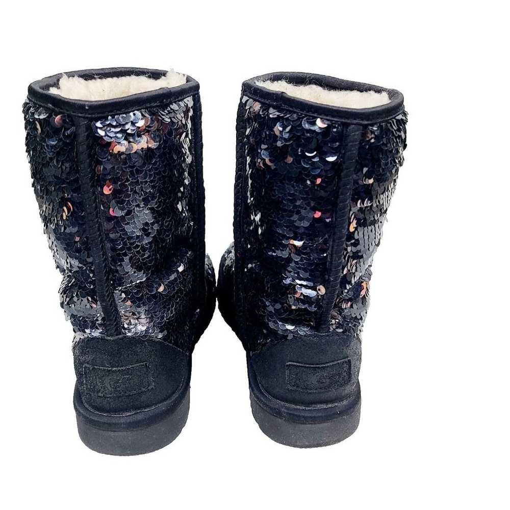 Ugg Classic Short Sequin Boots 7 Black Copper Spa… - image 7