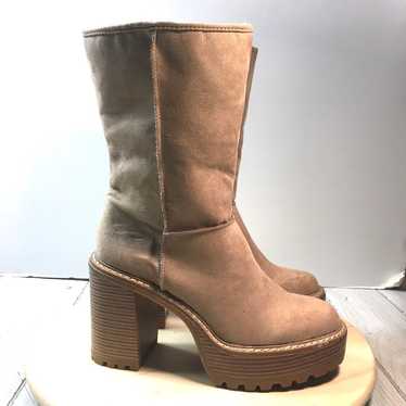 MADDEN GIRL BOOTS KAYLLA LT SAND PLATFORM BOOTS WO