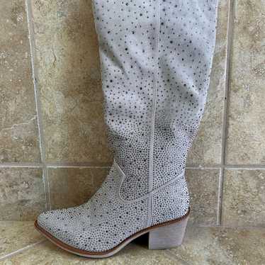 New Pierre Dumas Grey and Silver Sparkle Boots - … - image 1