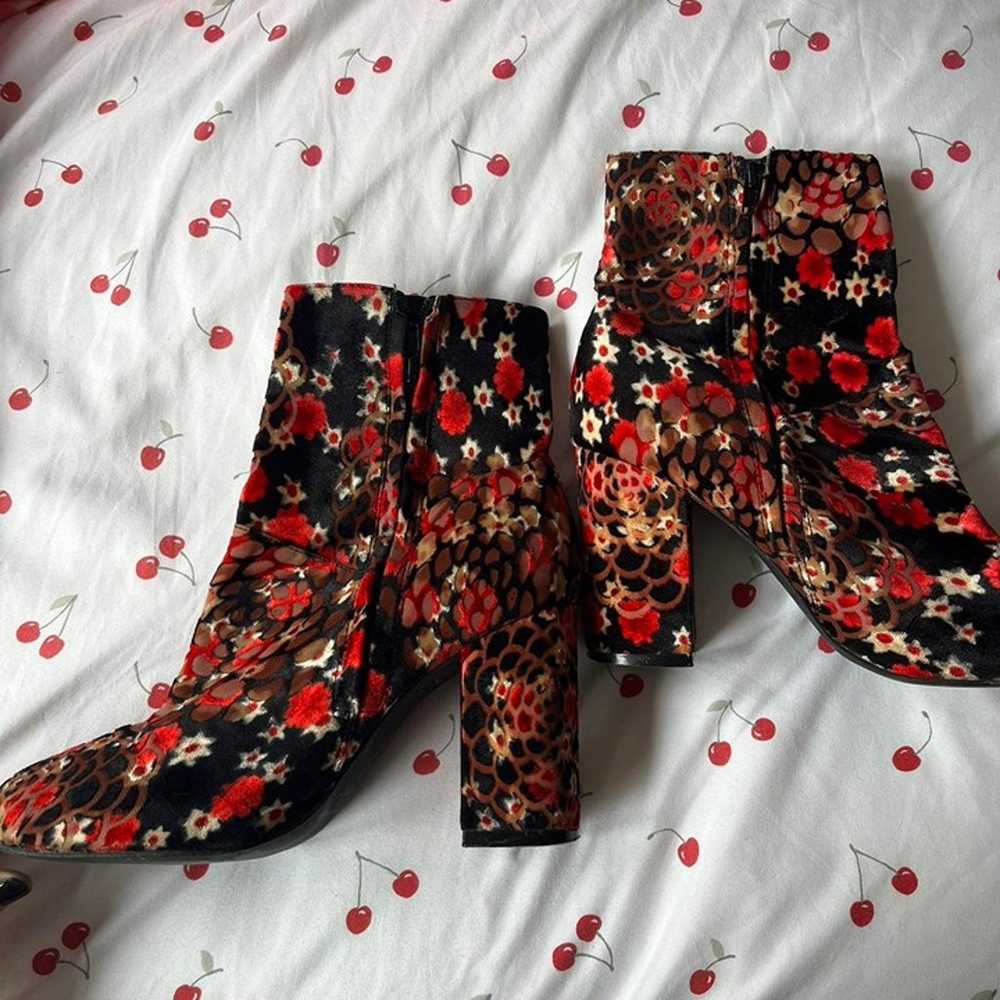 FREE PEOPLE VINTAGE GROOVY 70S STYLE HEELED BOOTS - image 2