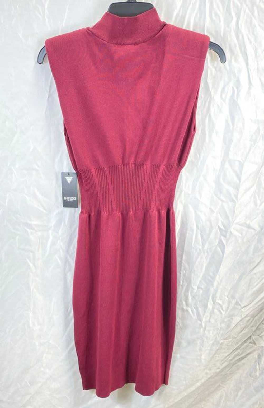 NWT Guess Womens Burgundy Mock Neck Knitted Sleev… - image 2