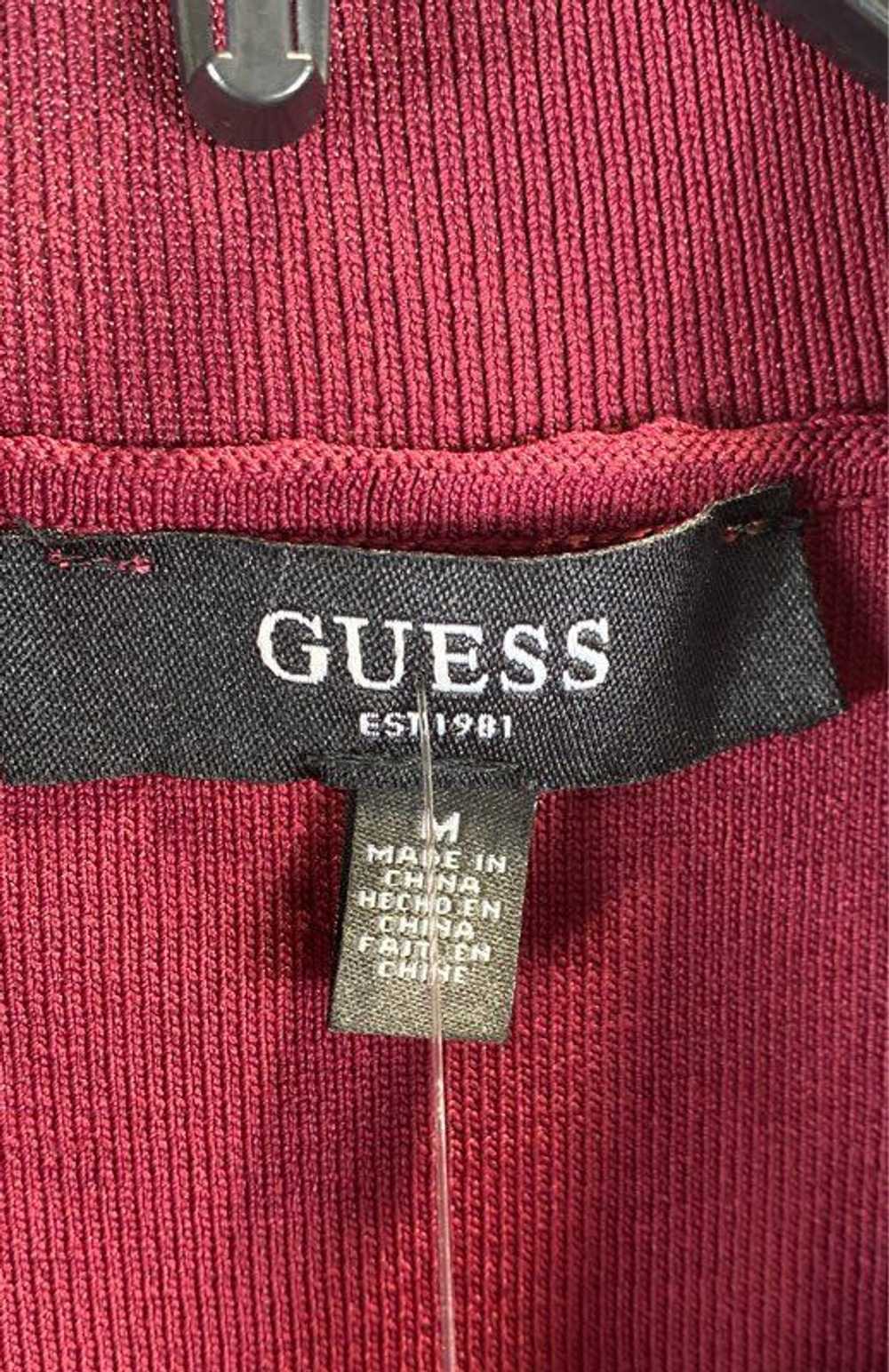 NWT Guess Womens Burgundy Mock Neck Knitted Sleev… - image 3