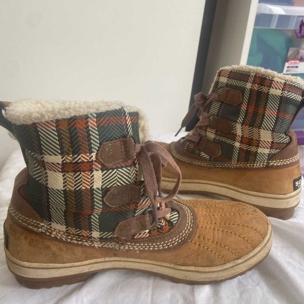 Sorel Tivoli Plaid Waterproof Winter Snow Boots S… - image 11