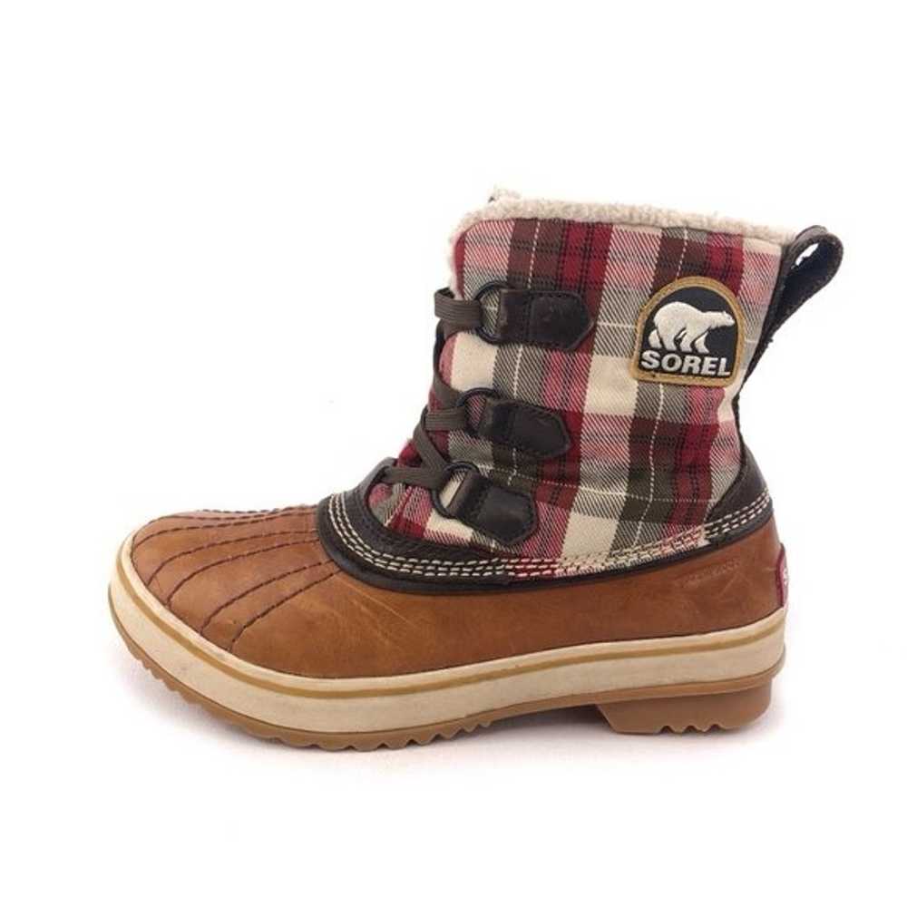 Sorel Tivoli Plaid Waterproof Winter Snow Boots S… - image 1