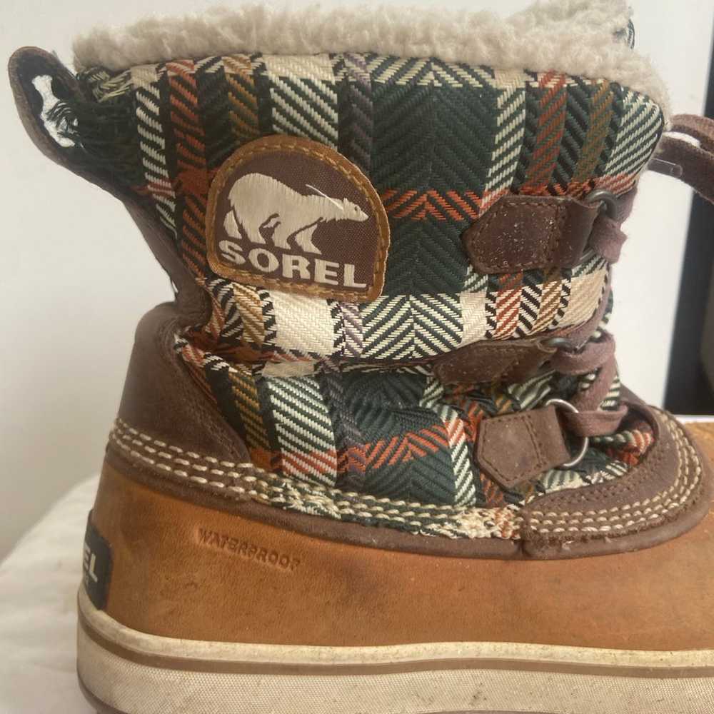 Sorel Tivoli Plaid Waterproof Winter Snow Boots S… - image 5