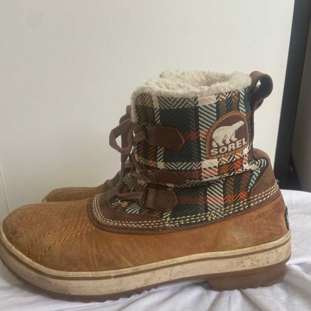 Sorel Tivoli Plaid Waterproof Winter Snow Boots S… - image 7