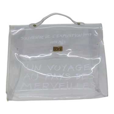 Hermes HERMES Vinyl Kelly Hand Bag Vinyl Clear Au… - image 1