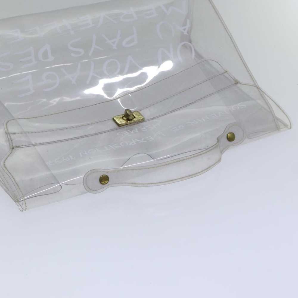 Hermes HERMES Vinyl Kelly Hand Bag Vinyl Clear Au… - image 6