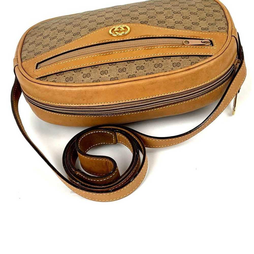 【Rare】Gucci Shoulder Bag Micro GG Gold Hardware C… - image 10