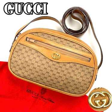 【Rare】Gucci Shoulder Bag Micro GG Gold Hardware C… - image 1