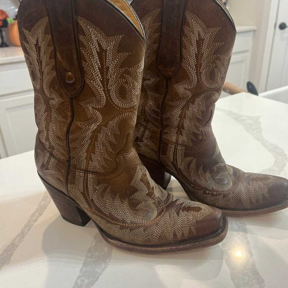 CORRAL Womens Brown Leather Western Cowboy Boots … - image 3