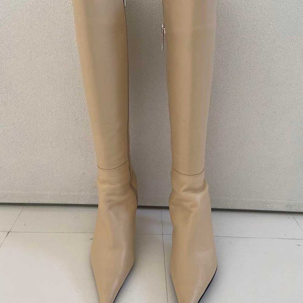 Pinky & Dianne Ivory Beige Slim Long Boots, 23 ce… - image 3