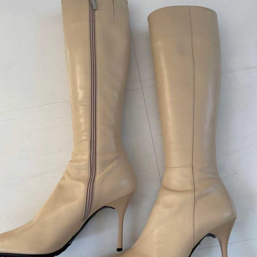 Pinky & Dianne Ivory Beige Slim Long Boots, 23 ce… - image 4