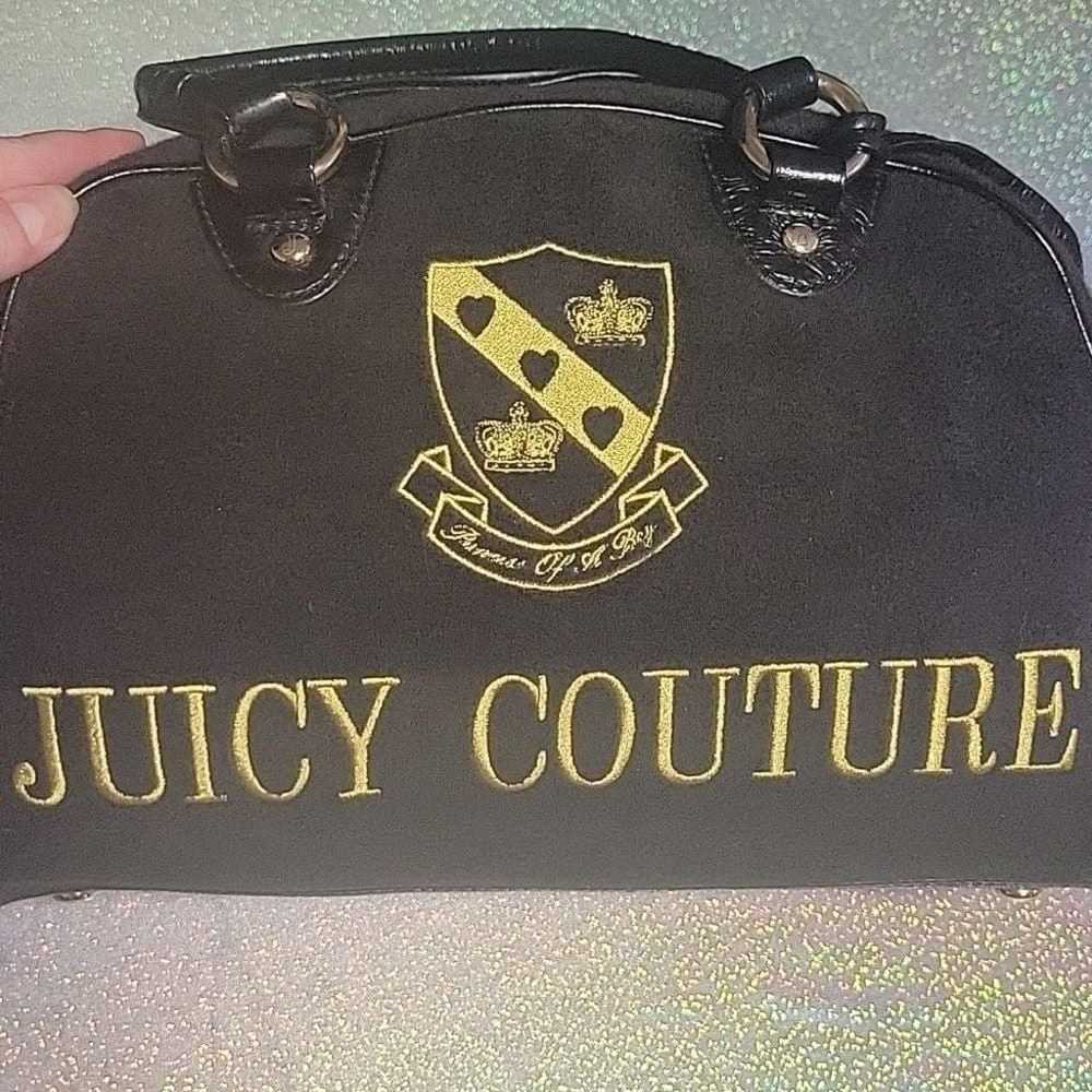 Y2K Vintage Juicy Couture Black Terry Cloth Bowle… - image 9