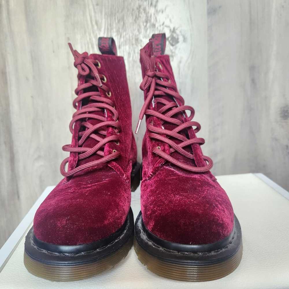 Dr. Martens Womens Page Burgundy Velvet Lace Up C… - image 3