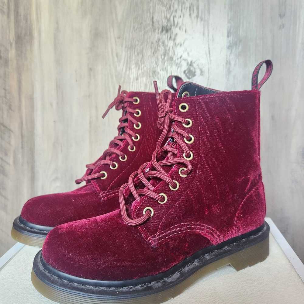 Dr. Martens Womens Page Burgundy Velvet Lace Up C… - image 4