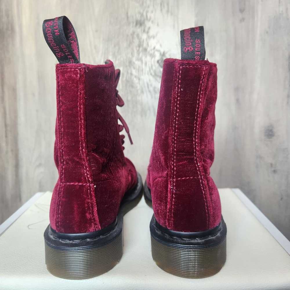 Dr. Martens Womens Page Burgundy Velvet Lace Up C… - image 5