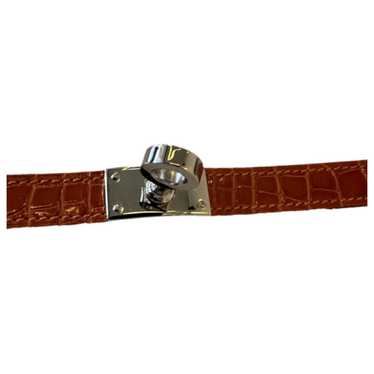 Hermès Kelly Double Tour crocodile bracelet