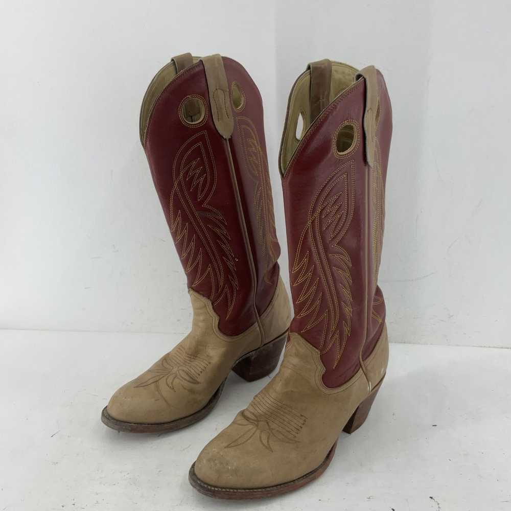 Vintage USA Biltrite Women's Brown Tan Embroidere… - image 2