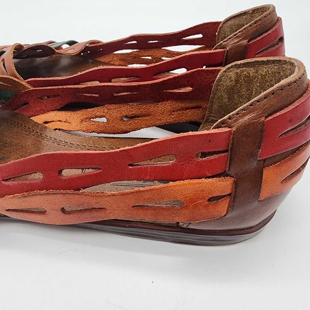 Vtg Drexlite Leather Huarache Shoes Sandals Slide… - image 9