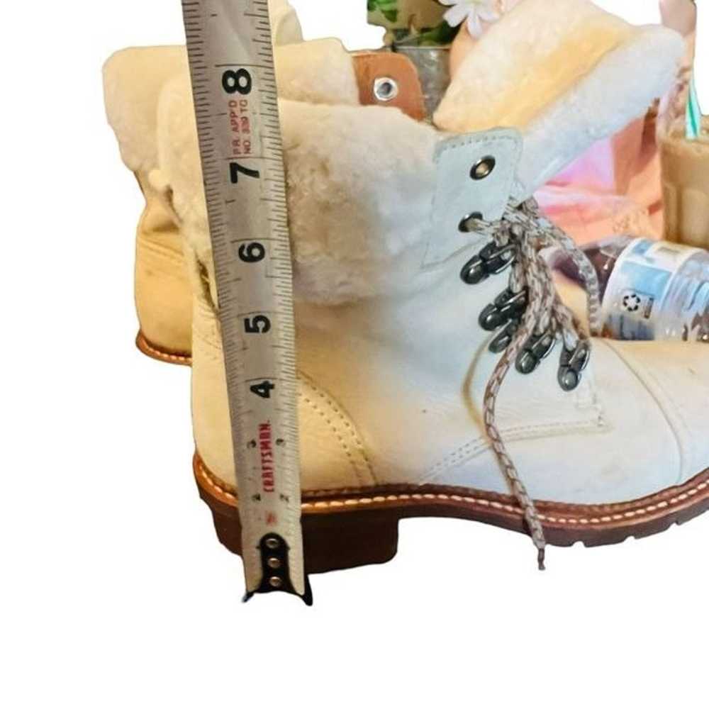 FRYE Samantha Hiker Boot Ivory Nubuck Leather She… - image 12