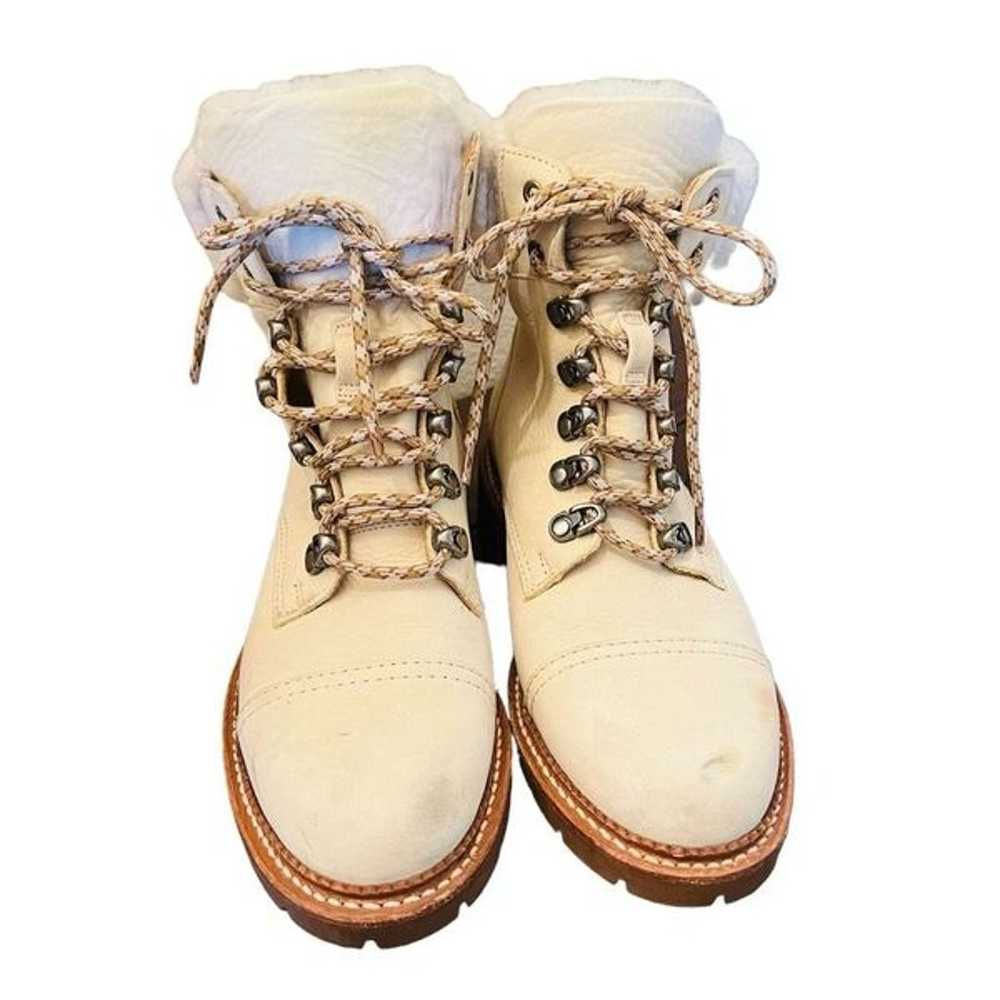 FRYE Samantha Hiker Boot Ivory Nubuck Leather She… - image 4