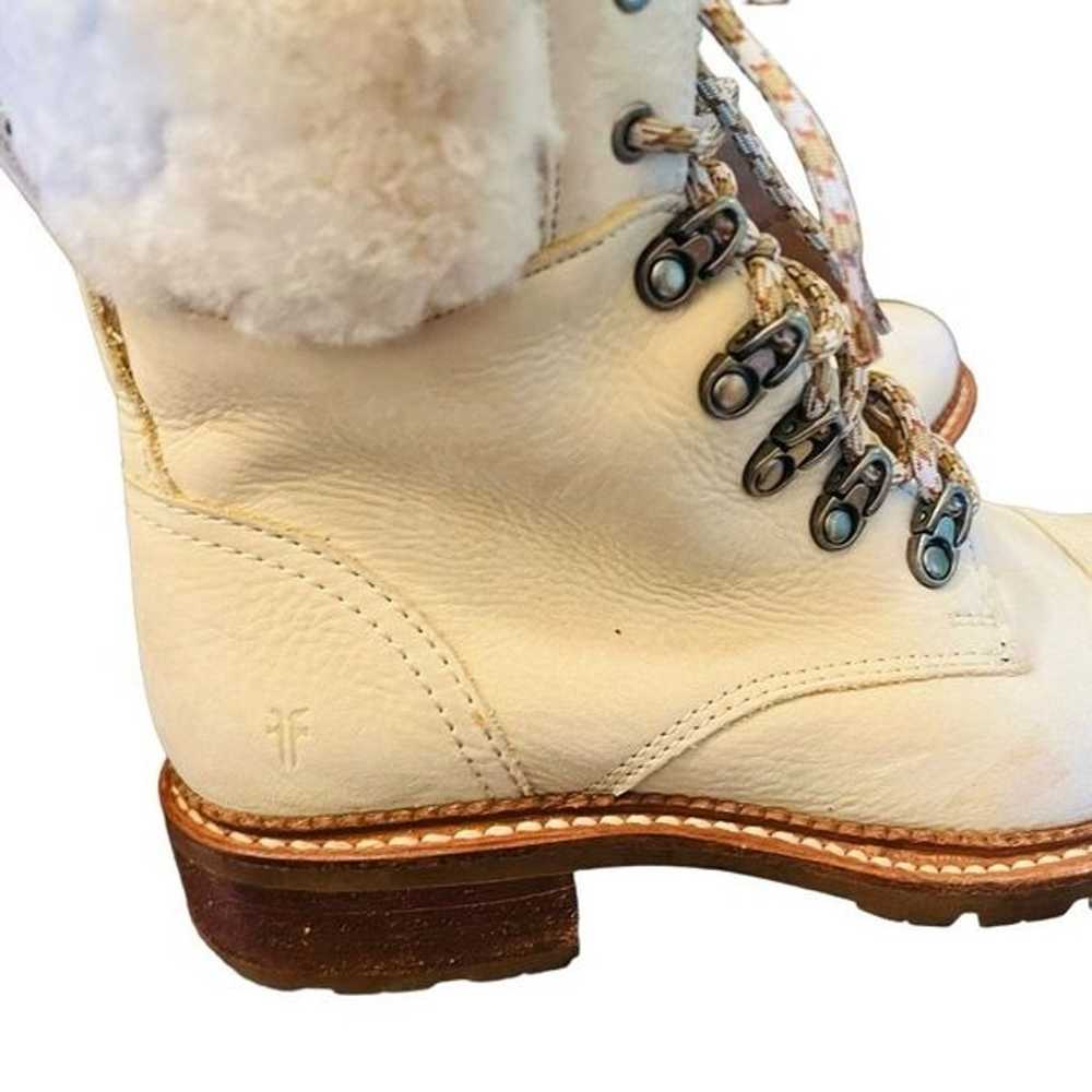 FRYE Samantha Hiker Boot Ivory Nubuck Leather She… - image 7