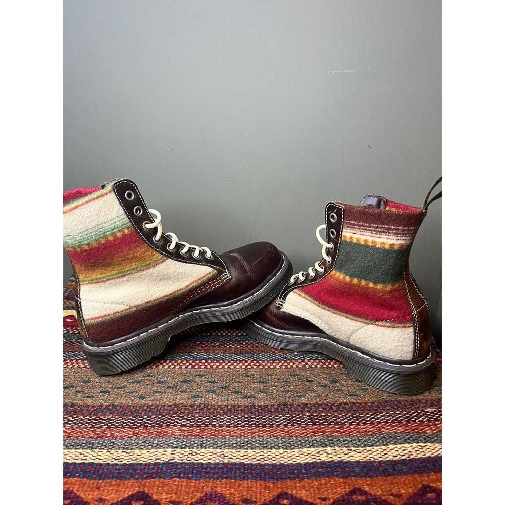 Dr. Marten X Pendleton Wool Leather Lace Up Boho … - image 6