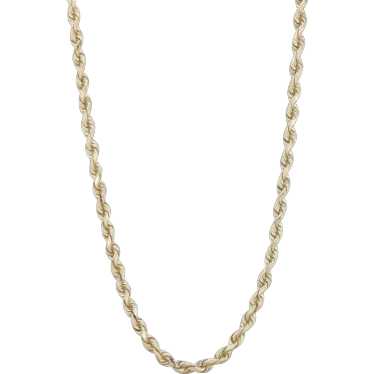 14k Yellow Gold Solid Rope Chain 16.5g - image 1