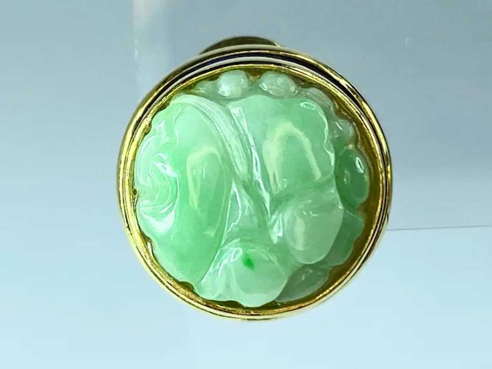 GIA variegated green Jadeite jade Lapis Lazuli 14… - image 3