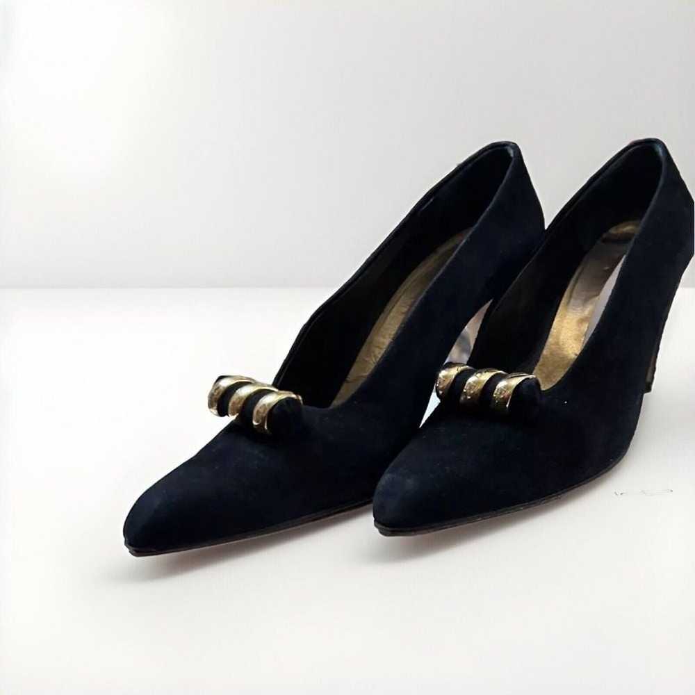 Vintage Via Spiga Womens Pump Heels SZ 7.5AA Blac… - image 4