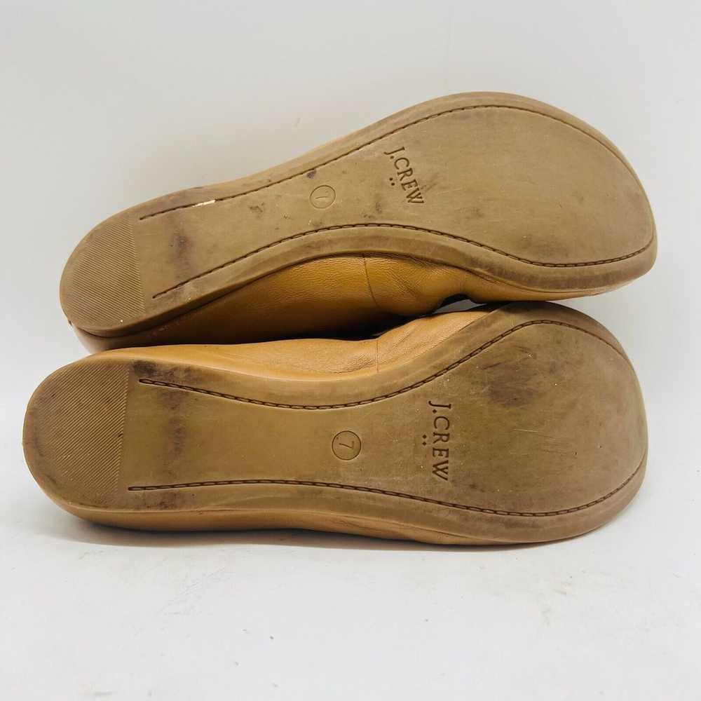 J Crew Ballet Flats Womens 7 Nude Brown Leather C… - image 10