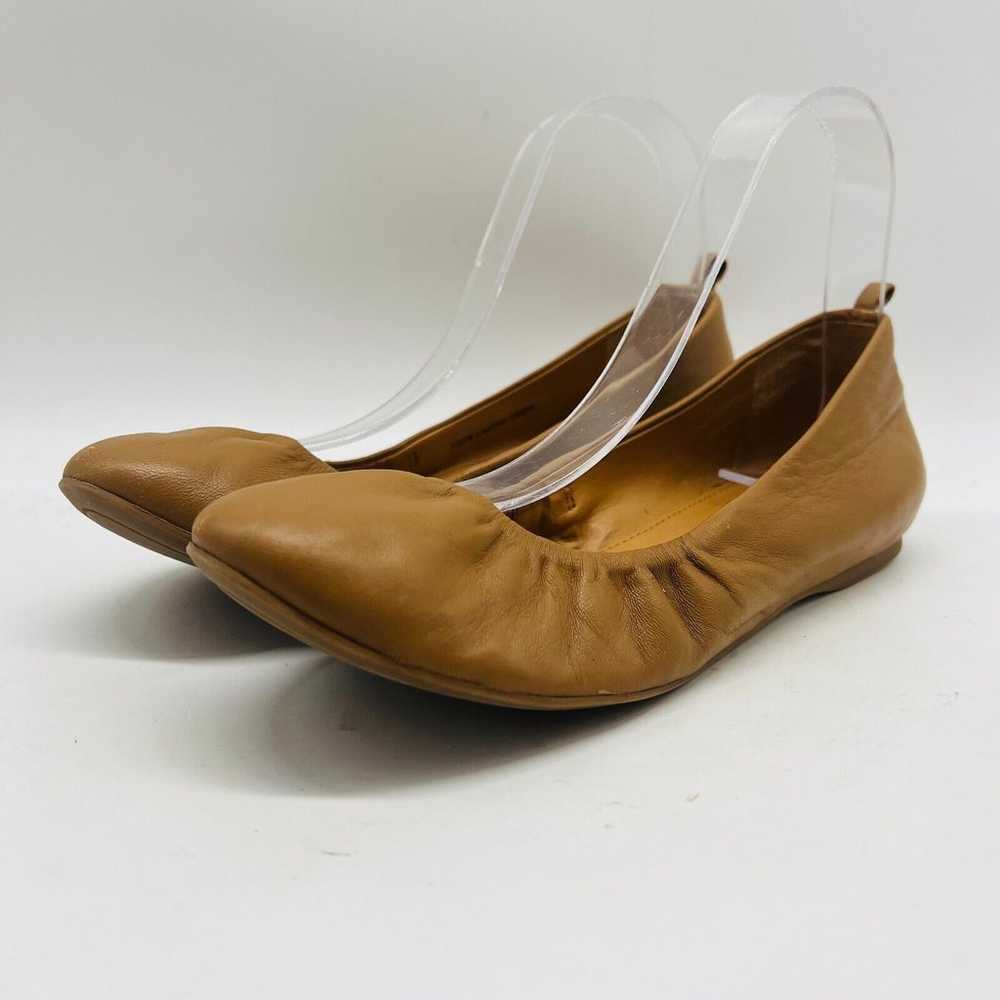 J Crew Ballet Flats Womens 7 Nude Brown Leather C… - image 3