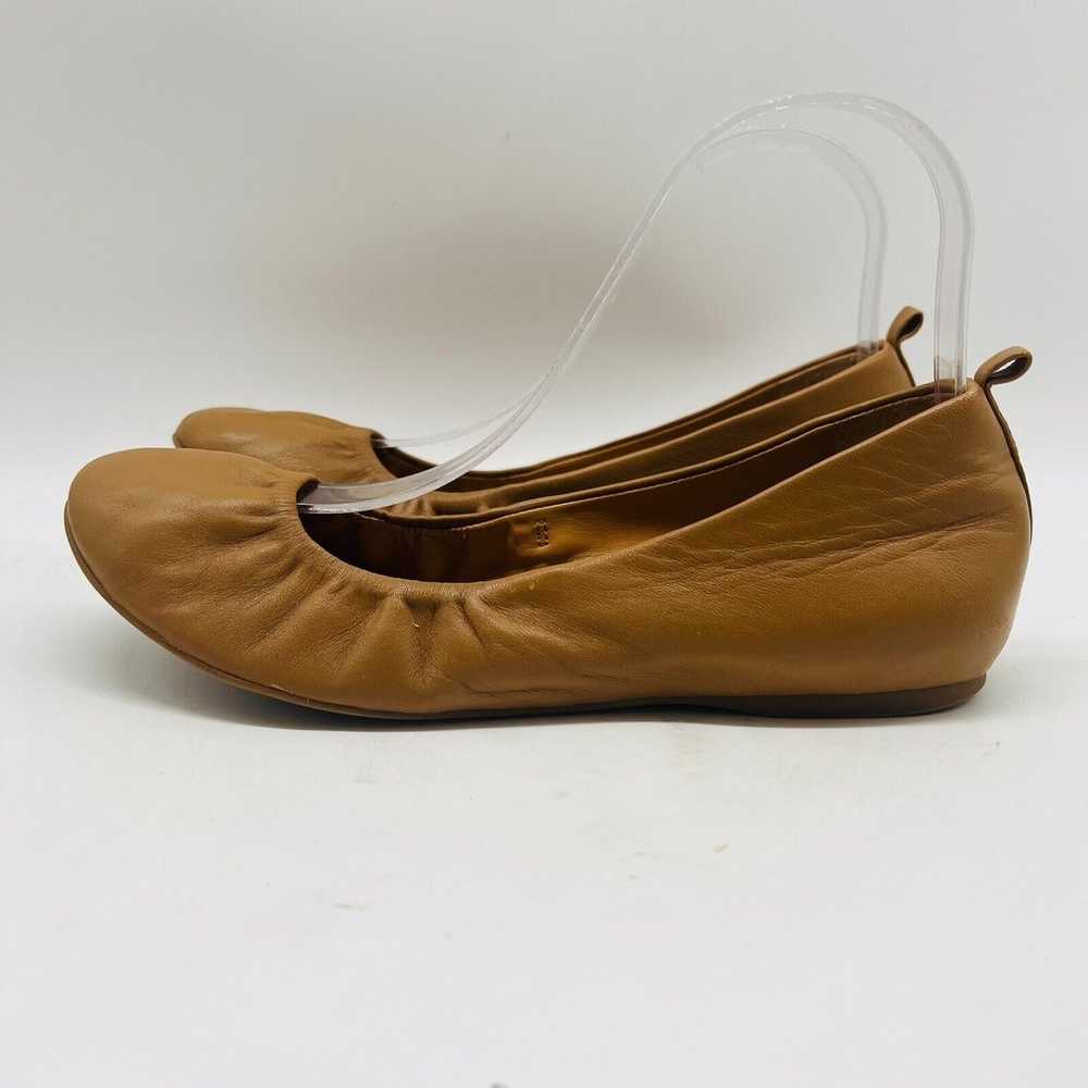 J Crew Ballet Flats Womens 7 Nude Brown Leather C… - image 4