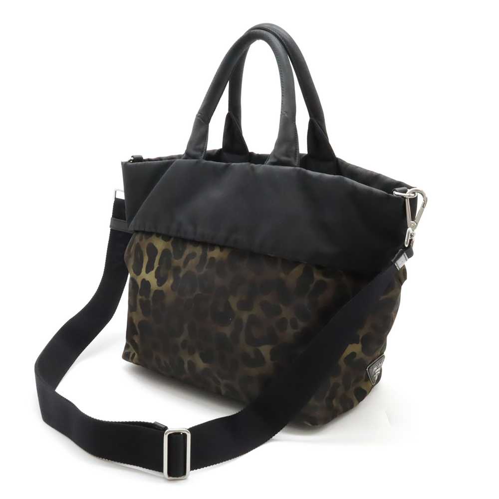 ri60 Bag Prada Tote 2Way Shoulder Reversible Leop… - image 2