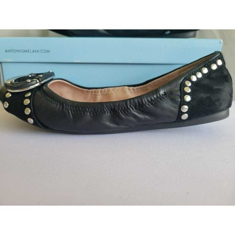 Antonio Melani Black Leather Studded Flat Dress B… - image 6