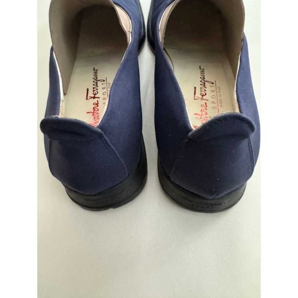 Vintage Salvatore Ferragamo Sport Navy Women Shoe… - image 3