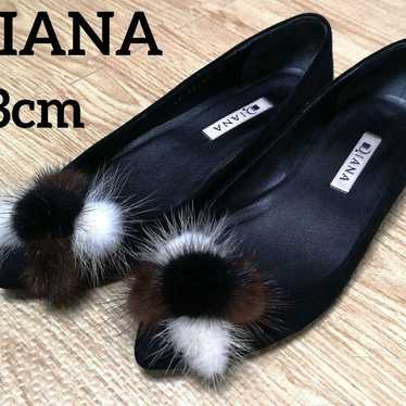 DIANA Diana Flat Suede Pumps with Fur Black Black 