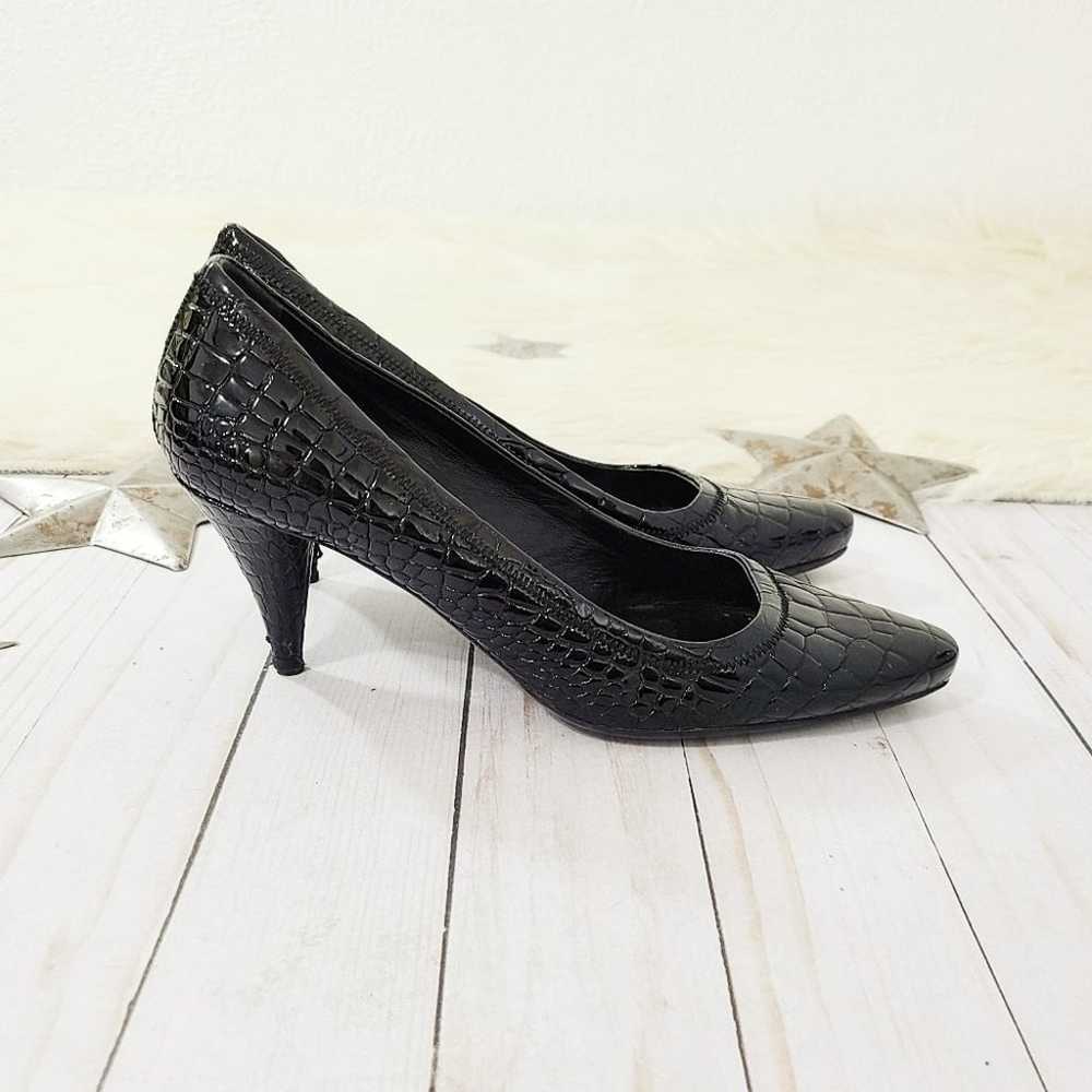 Vintage Prada black patent croc pumps size 36 - image 4