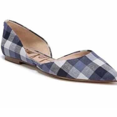 Sam Edelman Women Rodney Blue Gingham Flats Plaid… - image 1