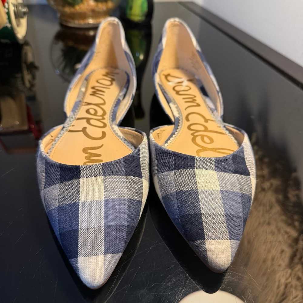 Sam Edelman Women Rodney Blue Gingham Flats Plaid… - image 3