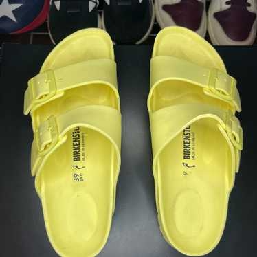 Rubber fashion birkenstocks yellow